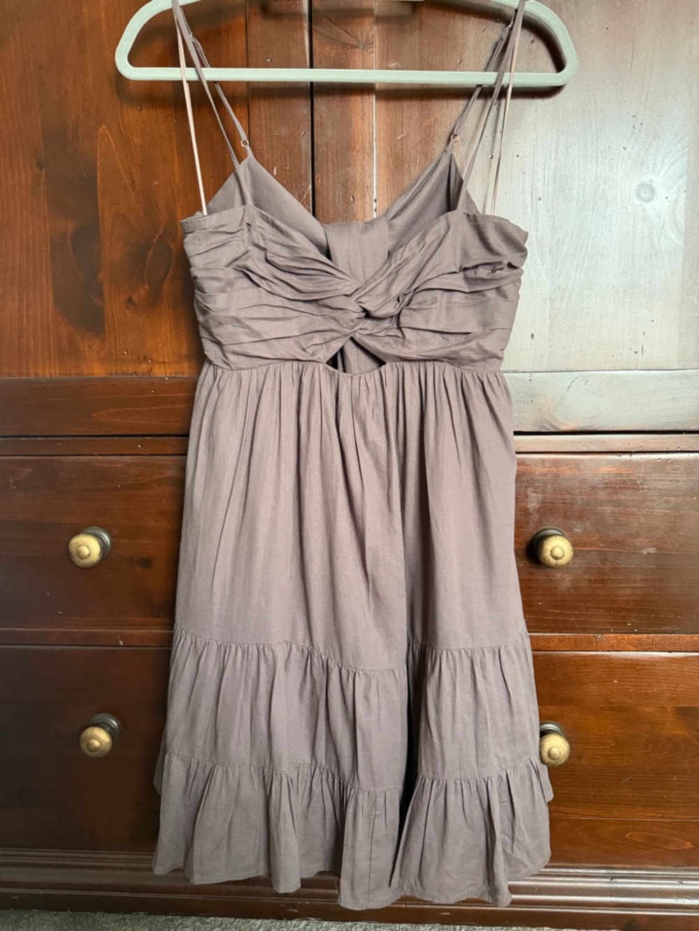 Women’s Mauve Tie-Back Spaghetti Strap Dress